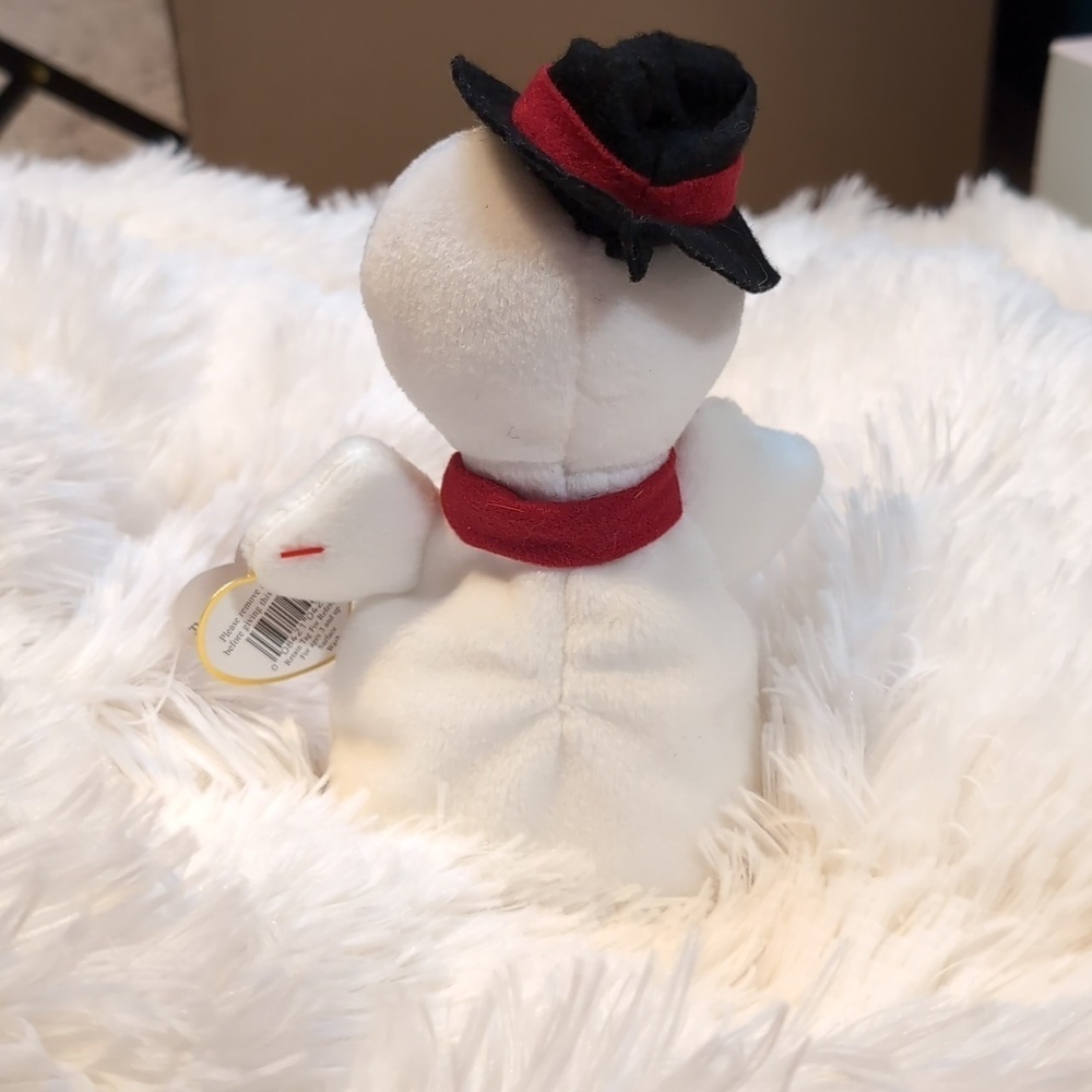 TY Beanie Babies 1996 Ty Snowball the Snowman BD 12-22-96 - Picture 6 of 8